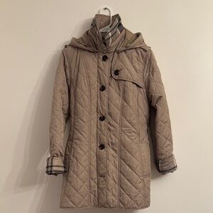 Barbour Quilted Tan Utility Jacket Tartan Collection